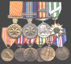 Top Row: Vietnam service with MG. Bottom Row: WWII service USMerchant Marine